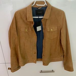 Orange yellow suede jackets brand new